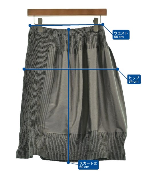 A-POC ABLE ISSEY MIYAKE（エイポック）ひざ丈スカート グレー サイズ:2(M位) レディース/2200604579041