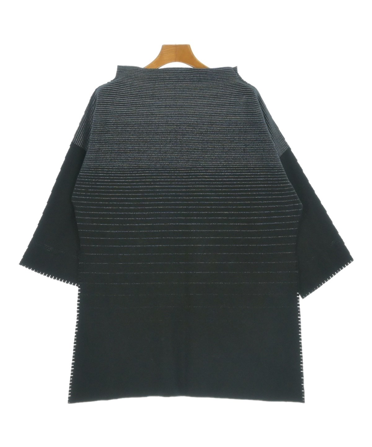 1999AW ISSEY MIYAKE ブラック 黒 マフラー 立体3Dニット A-POC ABLE ISSEY MIYAKE（エイポック）ニット・セーター 黒 サイズ:2