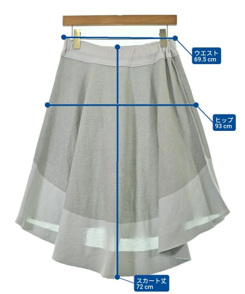 A-POC ABLE ISSEY MIYAKE（エイポック）ひざ丈スカート グレー サイズ:2(M位) レディース/2200692136157
