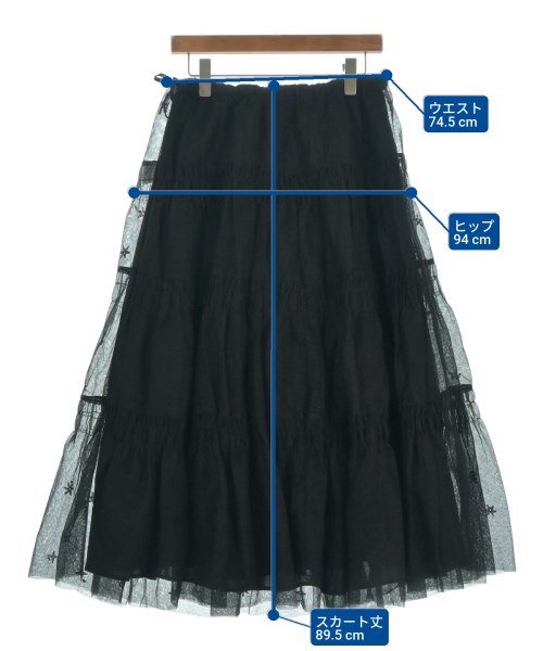 HaaT（ハート）ロング・マキシ丈スカート 黒 サイズ:3(L位) レディース/2200654559017