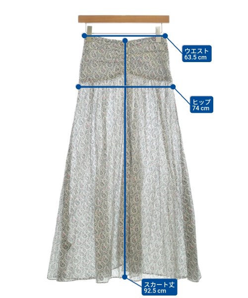 ISABEL MARANT ETOILE（イザベルマランエトワール）ロング・マキシ丈スカート 白 サイズ:34(XXS位) レディース/2200693514053