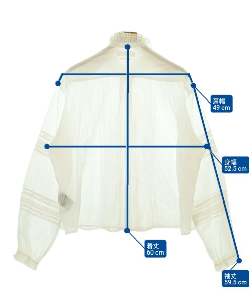 ISABEL MARANT ETOILE（イザベルマランエトワール）ブラウス 白 サイズ:34(XXS位) レディース/2200656209071