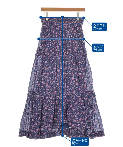 ISABEL MARANT ETOILE（イザベルマランエトワール）ロング・マキシ丈スカート 紺 サイズ:34(XXS位) レディース/2200659142078