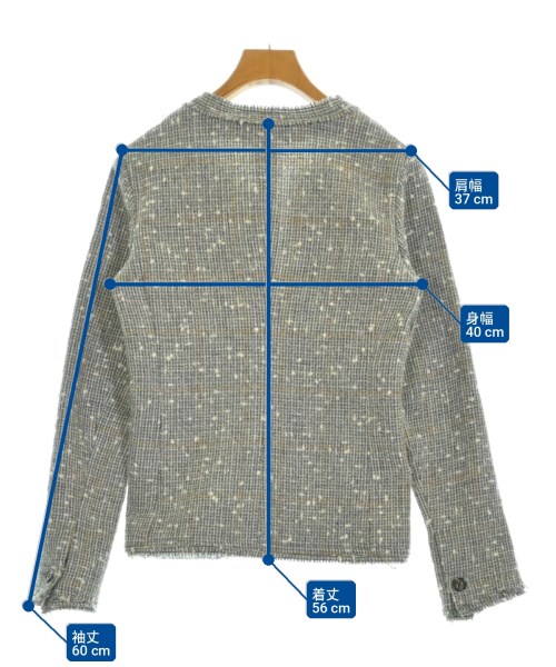 ISABEL MARANT ETOILE（イザベルマランエトワール）ノーカラージャケット グレー サイズ:36(XS位) レディース/2200714661056