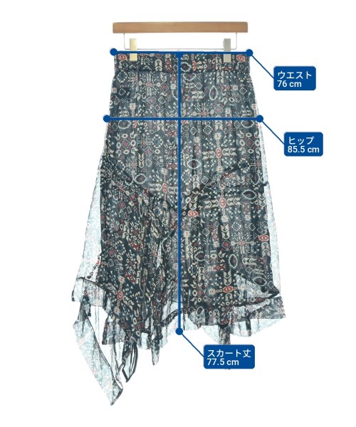 ISABEL MARANT ETOILE（イザベルマランエトワール）ロング・マキシ丈スカート 紺 サイズ:34(XXS位) レディース/2200717416011