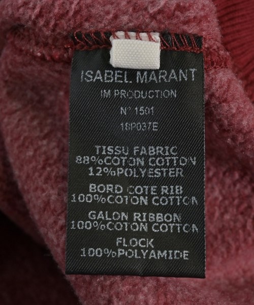 ISABEL MARANT ETOILE（イザベルマランエトワール）スウェット 赤 サイズ:36(XS位) レディース/2200704778078