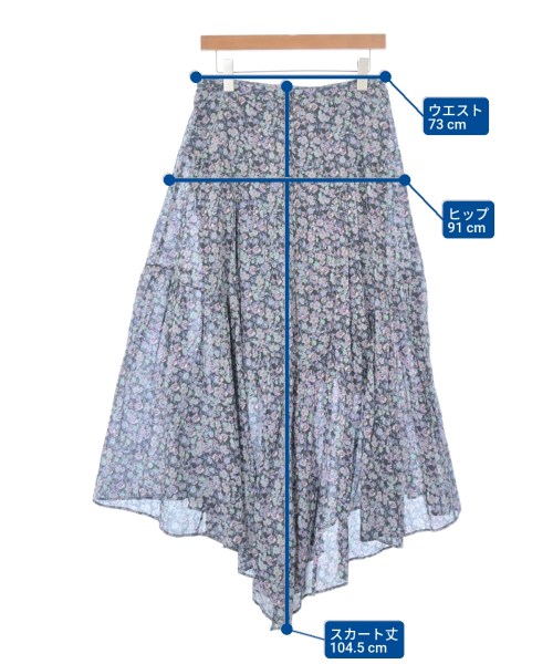 ISABEL MARANT ETOILE（イザベルマランエトワール）ロング・マキシ丈スカート 黒 サイズ:38(S位) レディース/2200647332061