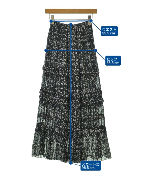 ISABEL MARANT ETOILE（イザベルマランエトワール）ロング・マキシ丈スカート 黒 サイズ:34(XXS位) レディース/2200670490028