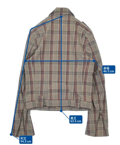 McQ（マックキュー）ライダース 茶 サイズ:44(S位) メンズ/2200628853028