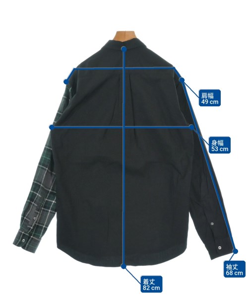 McQ（マックキュー）カジュアルシャツ 黒 サイズ:52(XL位) メンズ/2200661681145