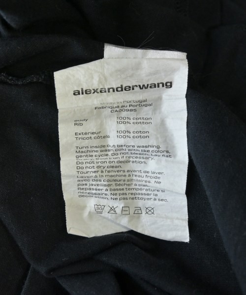 ALEXANDER WANG（アレキサンダーワン）Tシャツ・カットソー 黒 サイズ:S レディース/2200624770022