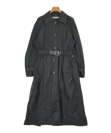 。*様 Alexander wang レザー 切り替え コート ALEXANDER WANG（アレキサンダーワン）ステンカラーコート 黒 サイズ