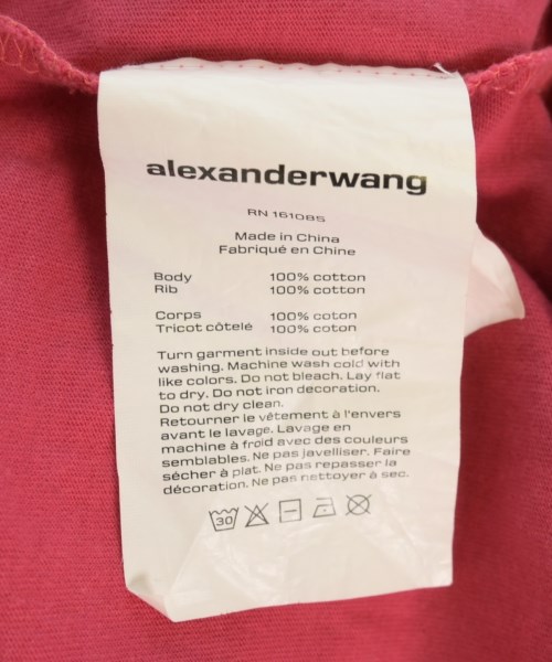 ALEXANDER WANG（アレキサンダーワン）Tシャツ・カットソー ピンク サイズ:XS レディース/2200707957050