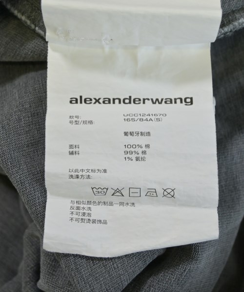 ALEXANDER WANG（アレキサンダーワン）Tシャツ・カットソー グレー サイズ:S メンズ/2200710412041