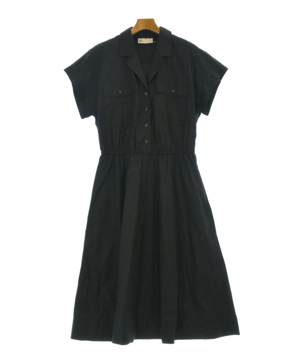 TORY BURCH（トリーバーチ）シャツワンピース 黒 サイズ:10(XL位