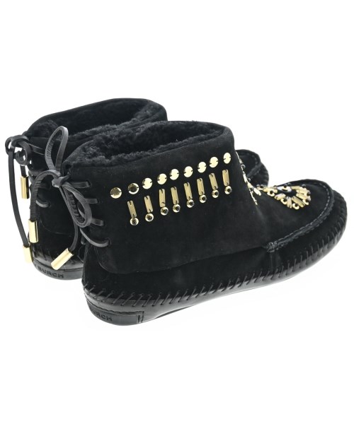 TORY BURCH（トリーバーチ）モカシン/デッキシューズ 黒 サイズ:US8(25cm位) レディース/2200696231315
