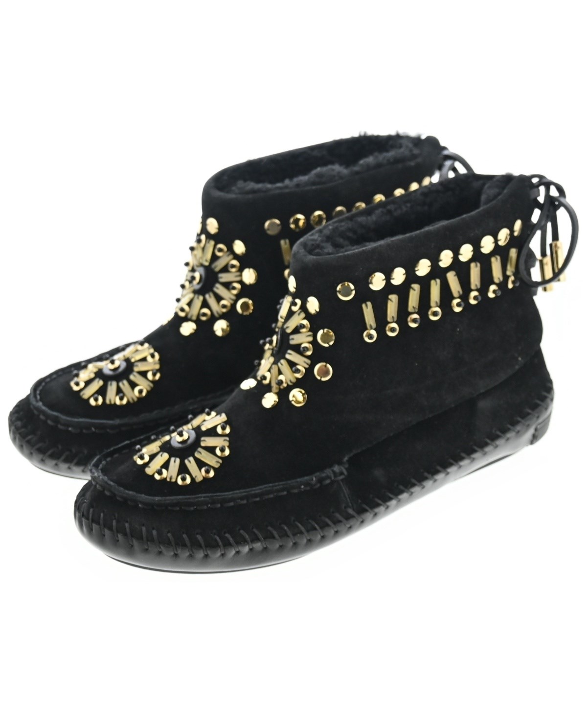 TORY BURCH（トリーバーチ）モカシン/デッキシューズ 黒 サイズ:US8