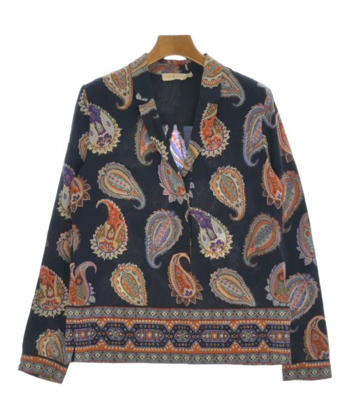 TORY BURCH(トリーバーチ)ブラウス 紺 サイズ:2(S位)/2200657236021