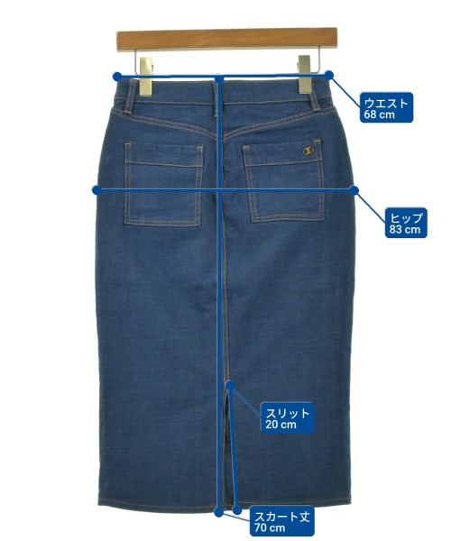 TORY BURCH（トリーバーチ）ひざ丈スカート 青 サイズ:0(XS位) レディース/2200709943051