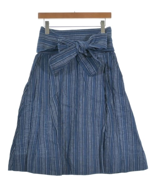TORY BURCH(トリーバーチ)ひざ丈スカート 青 サイズ:2(M位)/2200648398134