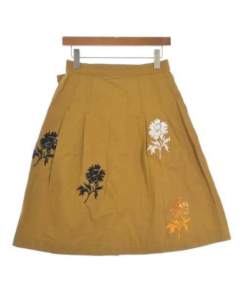 TORY BURCH（トリーバーチ）ひざ丈スカート 茶 サイズ:0(XS位) レディース/2200648398141