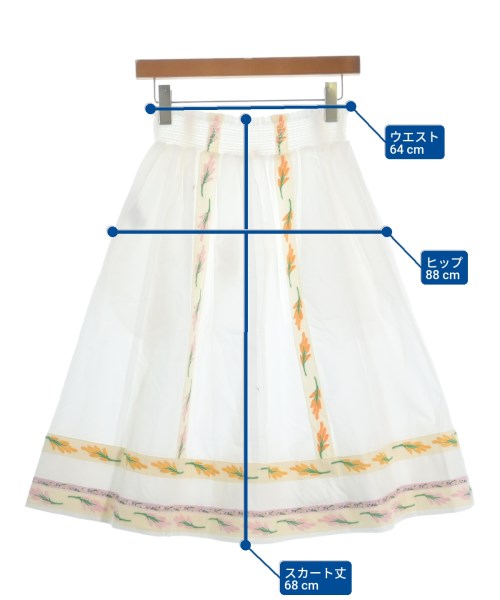 TORY BURCH（トリーバーチ）ひざ丈スカート 白 サイズ:0(XS位) レディース/2200648398158