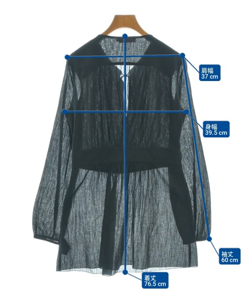 TORY BURCH（トリーバーチ）ブラウス 黒 サイズ:4(XL位) レディース/2200704074040