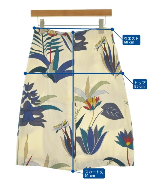 TORY BURCH（トリーバーチ）ひざ丈スカート 白 サイズ:0(XS位) レディース/2200725135157