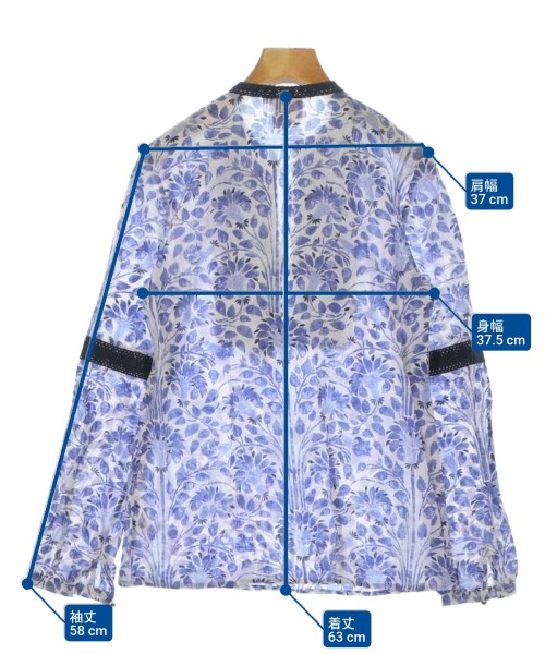 TORY BURCH（トリーバーチ）ブラウス 青 サイズ:2(M位) レディース/2200679560098