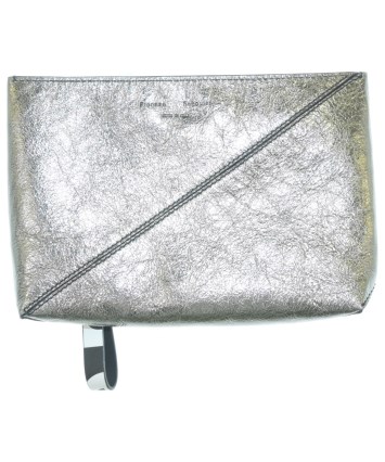 プロエンザスクーラー Proenza Schouler レザークラッチバッグ 白 PROENZA SCHOULER（プロエンザ スクーラー）クラッチバッグ シルバー