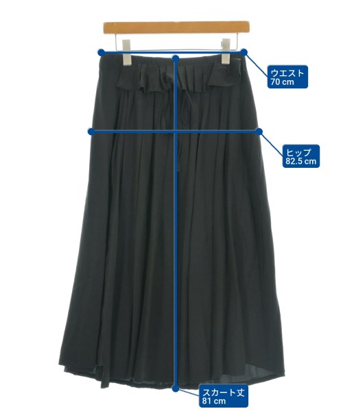 REGULATION Yohji Yamamoto（レギュレーションヨウジヤマモト）ロング・マキシ丈スカート 黒 サイズ:2(S位) レディース/2200640270094