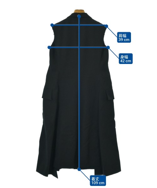 REGULATION Yohji Yamamoto（レギュレーションヨウジヤマモト）コート 黒 サイズ:1(XS位) レディース/2200644781039