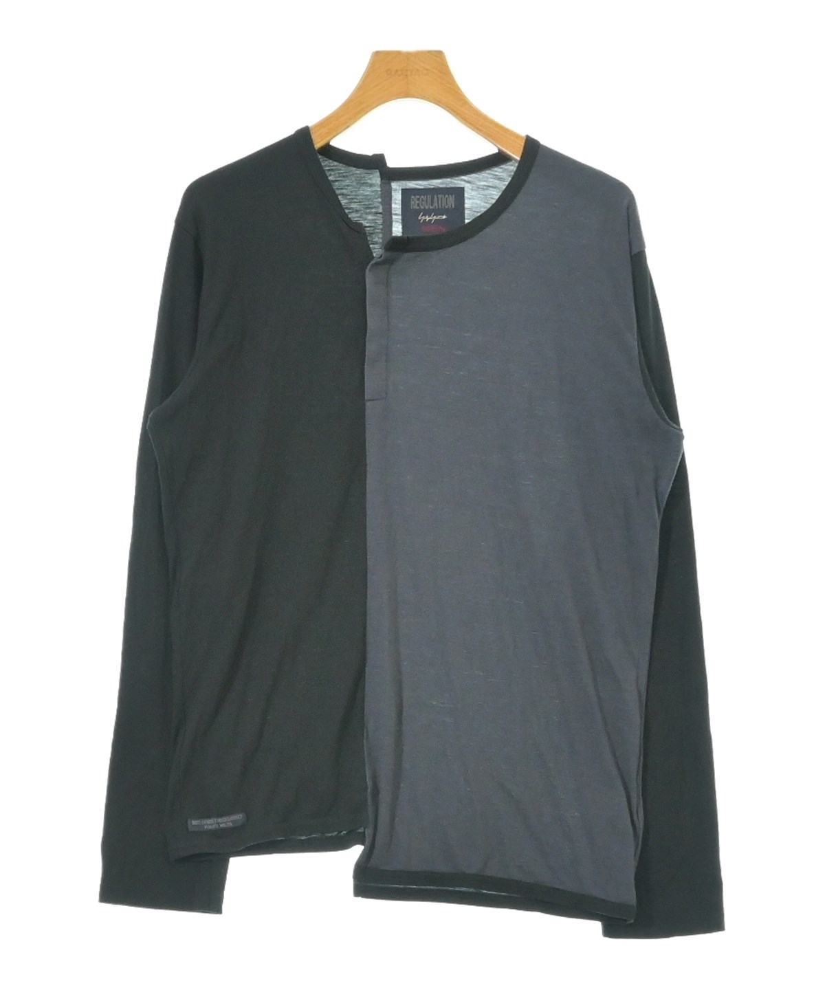 ヨウジヤマモト レギュレーション 黒のカットソー 2 REGULATION Yohji Yamamoto（レギュレーション ヨウジヤマモト