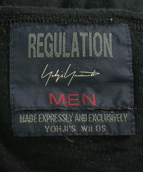 REGULATION Yohji Yamamoto（レギュレーションヨウジヤマモト）Tシャツ・カットソー 黒 サイズ:1(XS位) メンズ/2200625956050