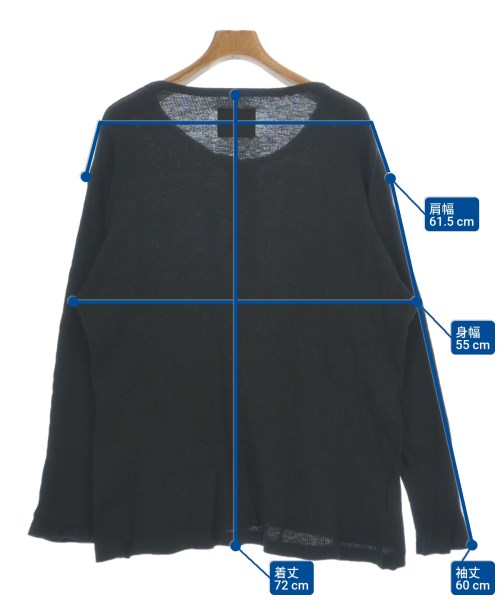 REGULATION Yohji Yamamoto（レギュレーションヨウジヤマモト）Tシャツ・カットソー 黒 サイズ:1(XS位) メンズ/2200614344011