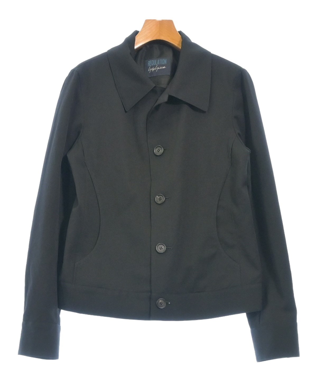 ヨウジヤマモトREGULATIONレギュレーション　 定番5ボタンジャケット REGULATION GABARDINE 5BUTTONS JACKET(S Black): Yohji
