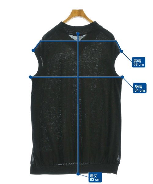REGULATION Yohji Yamamoto（レギュレーションヨウジヤマモト）ベスト 黒 サイズ:2(S位) メンズ/2200619658106