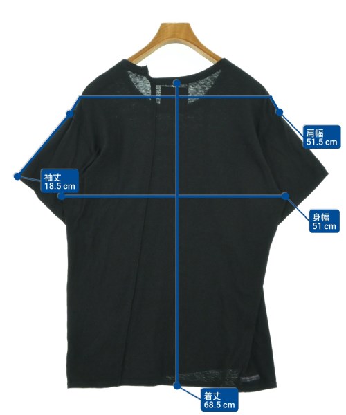 REGULATION Yohji Yamamoto（レギュレーションヨウジヤマモト）Tシャツ・カットソー 黒 サイズ:2(S位) メンズ/2200620999069