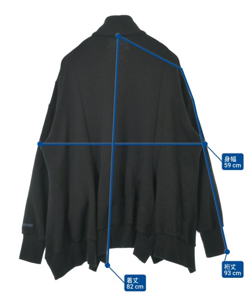 REGULATION Yohji Yamamoto（レギュレーションヨウジヤマモト）スウェット 黒 サイズ:2(S位) レディース/2200696318054