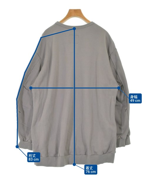 REGULATION Yohji Yamamoto（レギュレーションヨウジヤマモト）スウェット グレー サイズ:2(S位) レディース/2200659962041