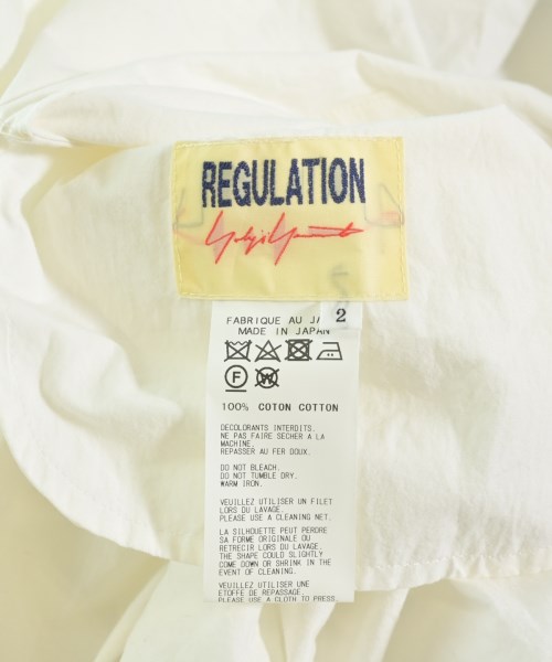 REGULATION Yohji Yamamoto（レギュレーションヨウジヤマモト）シャツワンピース 白 サイズ:2(S位) レディース/2200716179078