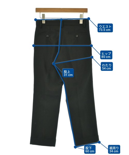 REGULATION Yohji Yamamoto（レギュレーションヨウジヤマモト）スラックス 黒 サイズ:1(XS位) レディース/2200713094329
