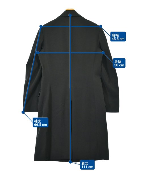 REGULATION Yohji Yamamoto（レギュレーションヨウジヤマモト）ステンカラーコート 黒 サイズ:2(S位) メンズ/2200706463019