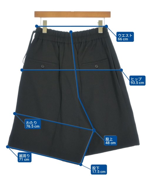 REGULATION Yohji Yamamoto（レギュレーションヨウジヤマモト）ショートパンツ 黒 サイズ:2(S位) レディース/2200708446010