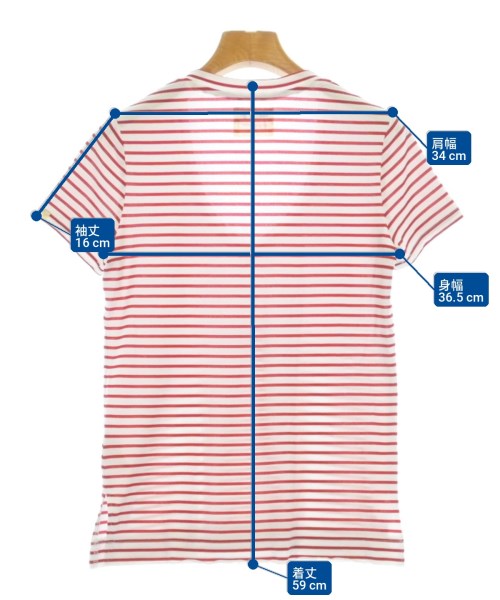 REGULATION Yohji Yamamoto（レギュレーションヨウジヤマモト）Tシャツ・カットソー 赤 サイズ:2(S位) レディース/2200709359098