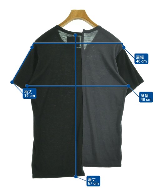 REGULATION Yohji Yamamoto（レギュレーションヨウジヤマモト）Tシャツ・カットソー 黒 サイズ:1(XS位) メンズ/2200729177191