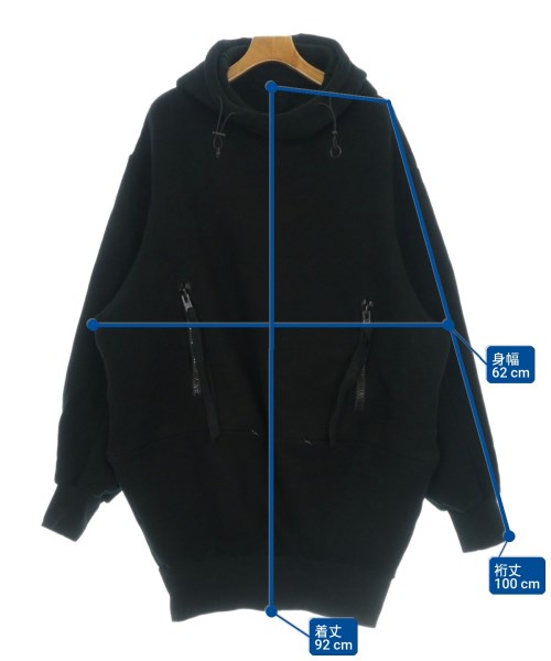 REGULATION Yohji Yamamoto（レギュレーションヨウジヤマモト）パーカー 黒 サイズ:2(S位) メンズ/2200734012135