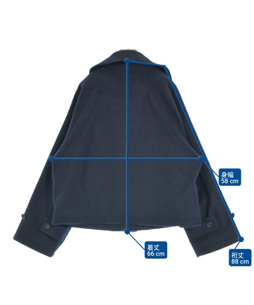 REGULATION Yohji Yamamoto（レギュレーションヨウジヤマモト）ピーコート 紺 サイズ:2(S位) レディース/2200716900016