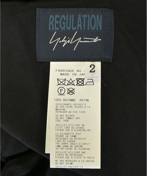 REGULATION Yohji Yamamoto（レギュレーションヨウジヤマモト）シャツワンピース 黒 サイズ:2(S位) レディース/2200716900122