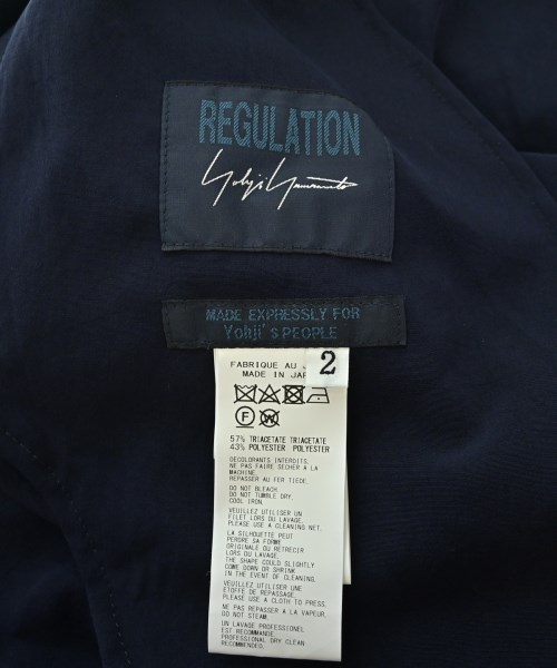 REGULATION Yohji Yamamoto（レギュレーションヨウジヤマモト）カジュアルシャツ 紺 サイズ:2(S位) レディース/2200716900184